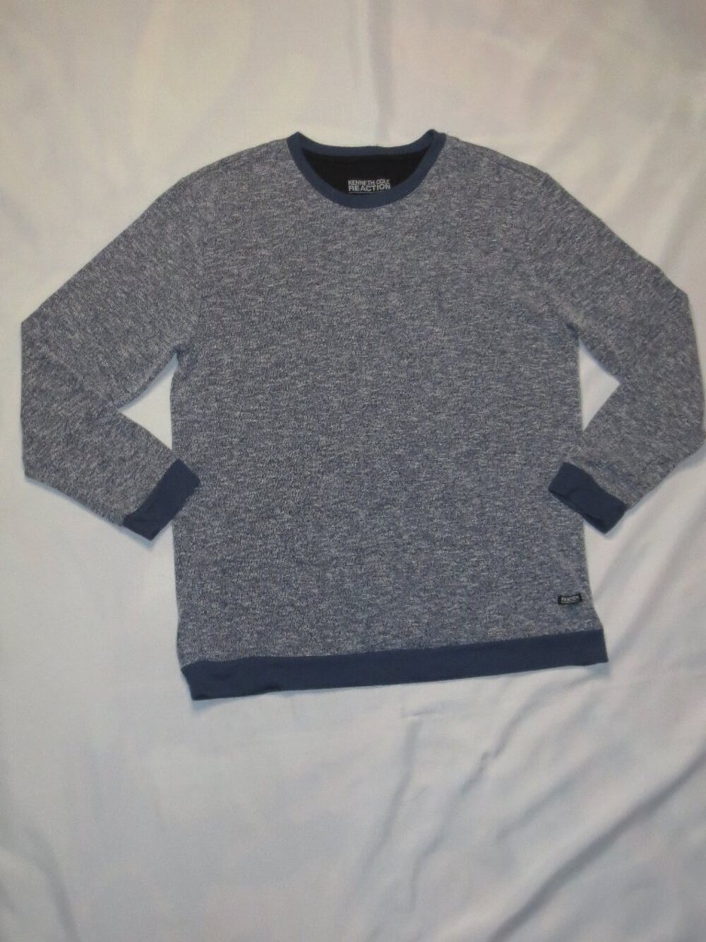 KENNETH COLE REACTION mens SWEATER blue CREWNECK winter CAREER casual SIZE L